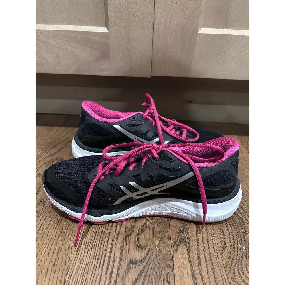 ASICS 33-M Maximalist Running Shoes Black Pink Silver Womens Sz 7 T588N Active